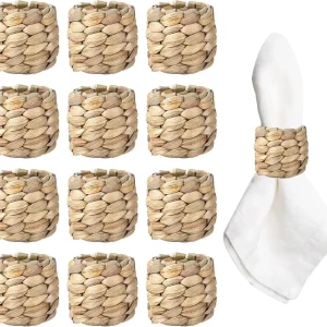Set of 12, Hand-Woven Napkin Rings