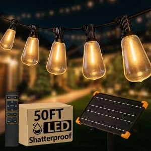 Solar Powered Outdoor String Lights