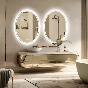 Backlit LED Anti-Fog Oval Bathroom Vanity Mirror