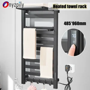 Bathroom Electric Heated Towel Rack with Digital Display