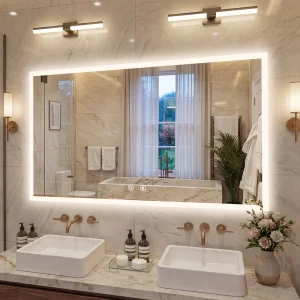 Frameless Rectangular Antifog LED Bathroom Mirror